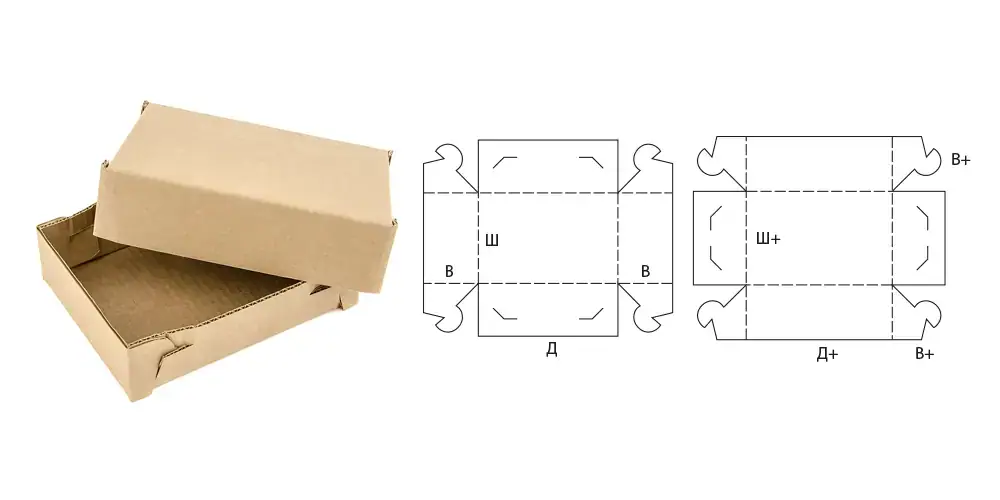 Коробки крышка-дно это