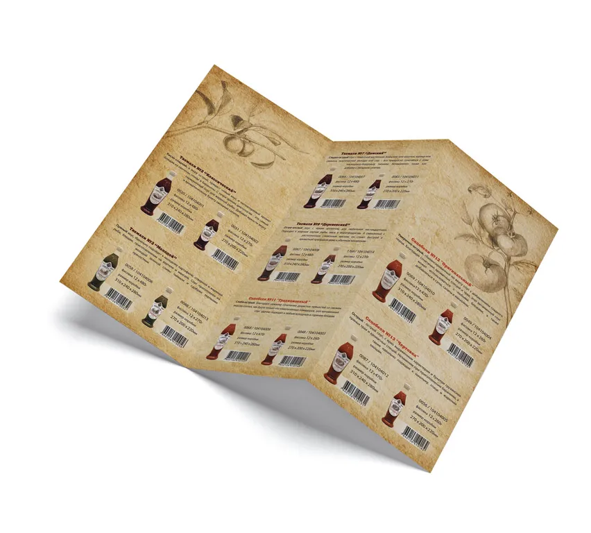 Буклеты с 2 фальцами