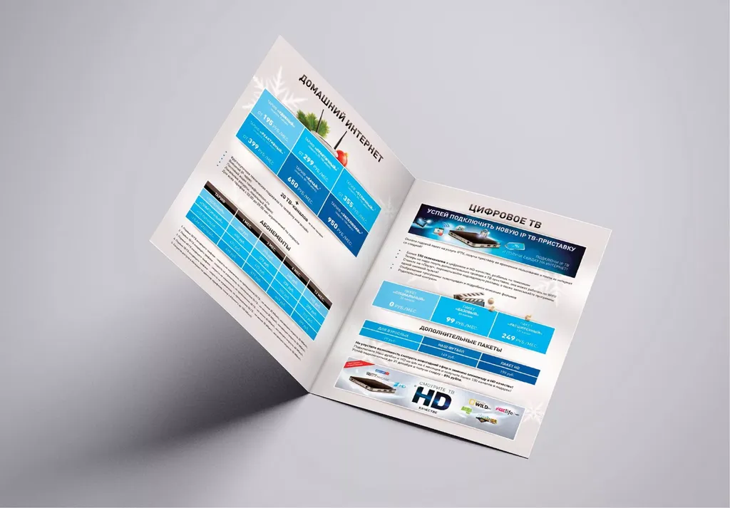 Двусторонняя печать брошюр