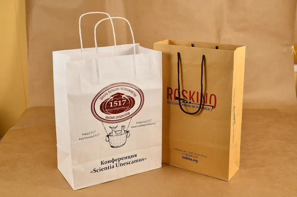 Изготовление бумажных пакетов с шелкографией