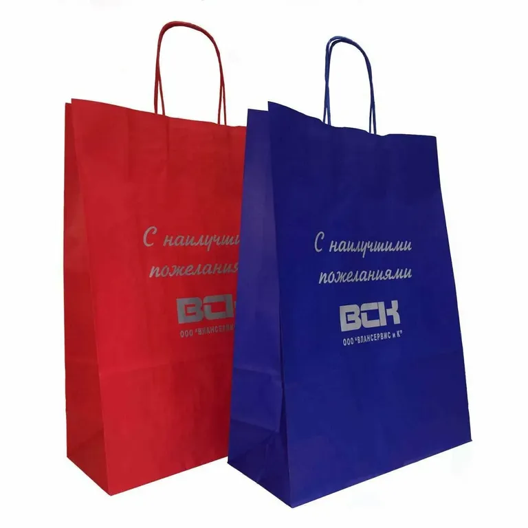 Изготовление бумажных пакетов с шелкографией