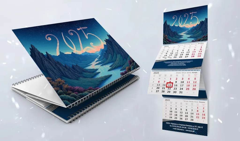 Изготовление календарей малым тиражом