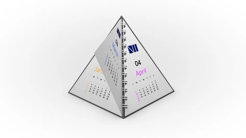 Печать календарей-пирамидок