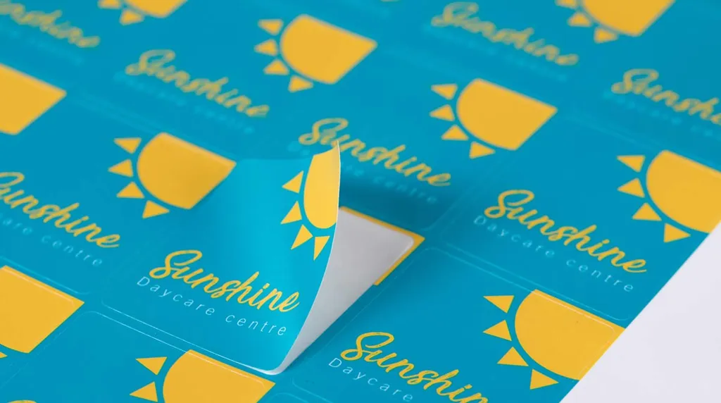 Печать квадратных наклеек