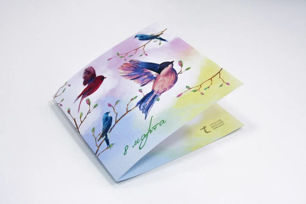 Печать квадратных открыток