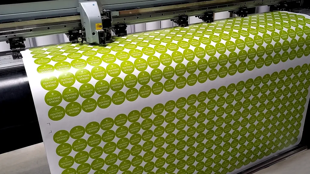 Печать ламинированных наклеек