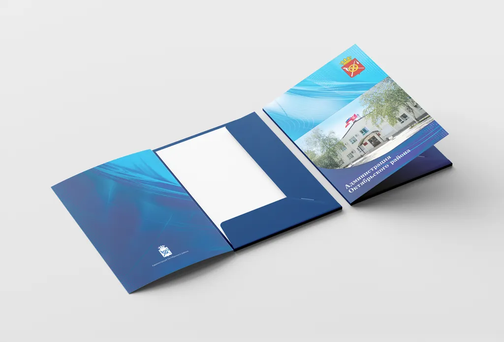 Печать папок с клапаном