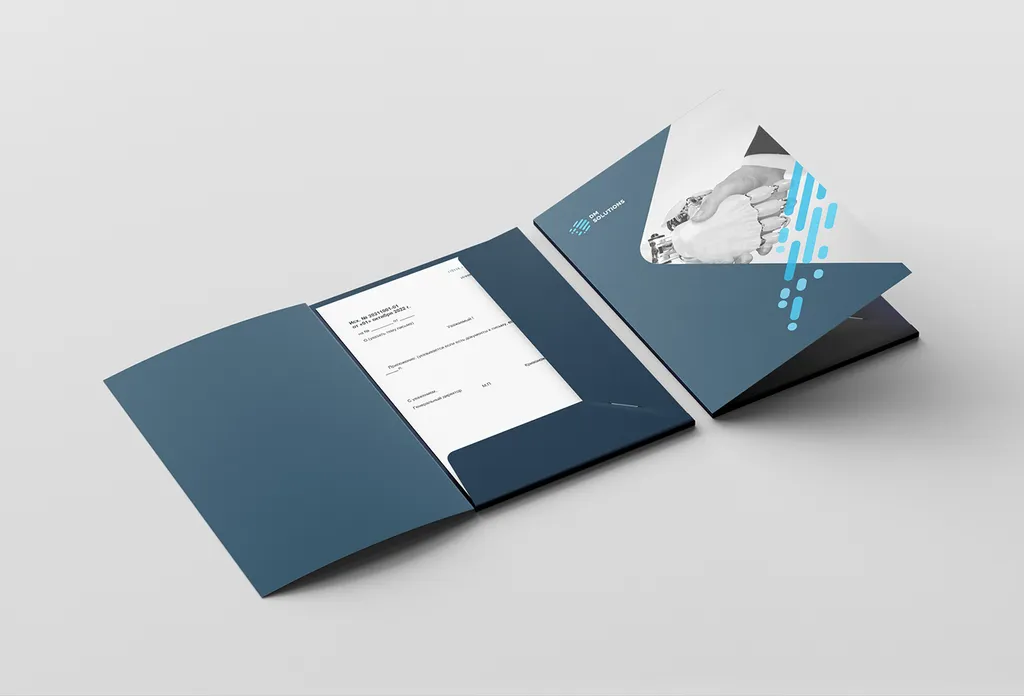 Печать папок с логотипом компании