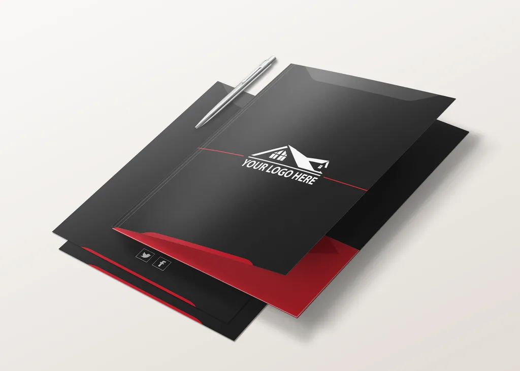 Печать папок с логотипом компании