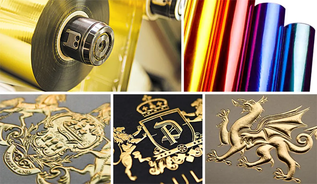 Виды тиснения фольгой