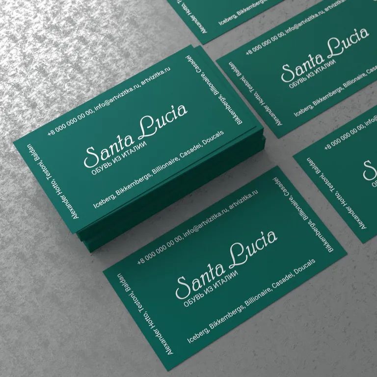 Визитки на тач кавер бумаге